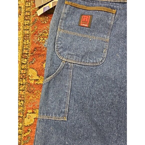 Wrangler Riggs Workwear Carpenter Jeans Relaxed Fit Mens 50 x 30 Work Denim - Picture 8 of 8